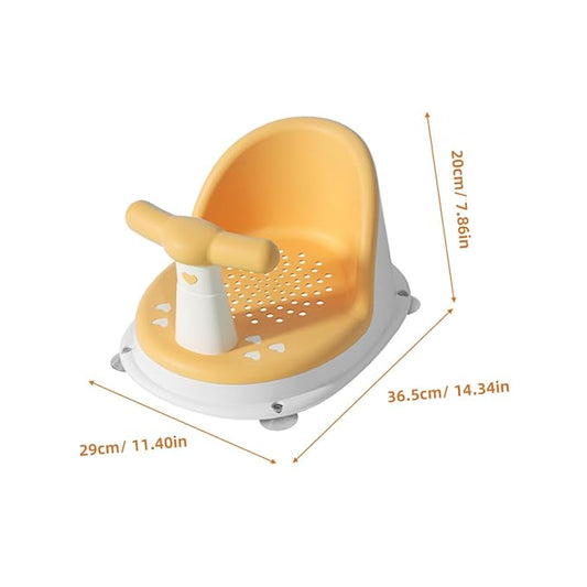 Generic Ergonomic Bath Seat with Anti-Slip Support for Newborns and PP TPE Material Sitting Bath Seat for Tub Safety and Comfort During Bathing Playing Feeding