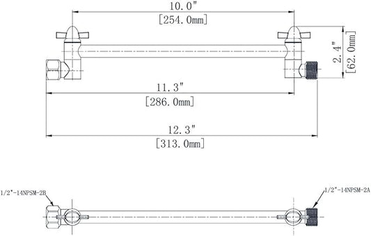 11 Inch Shower Head Extension Arm Oil Rubbed Bronze.Solid Brass Adjustable Shower Arm Extension. Lower Or Raise Any Rain Or Handheld Showerhead To Your Height & Angle – Universal Connection