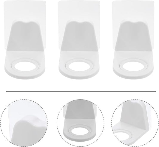 10Pcs Adhesive Hanging Storage Rack Wall-Mounted Shower Gel Bottle Holder Multi-Purpose Bathroom Hook Rack for Shower Accessories Organizer