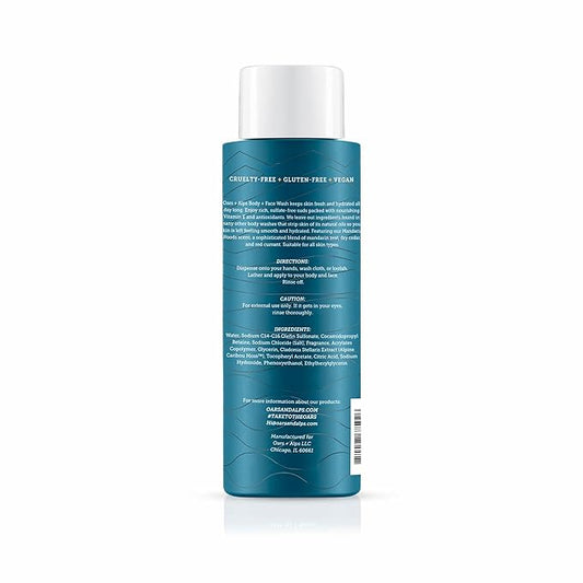 Oars + Alps Mens Moisturizing Body and Face Wash, Skin Care Infused with Vitamin E and Antioxidants, Sulfate Free, Mandarin Woods, 13.5oz, 3 Pack