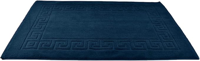 DAN RIVER Greek Cotton Bath Mats Set of 2 ā Not a Bathroom Rug, Ultra Soft, Highly Absorbent & Machine Washable Bath Mat Towel for Bathroom Floor Mat ā Durable, Quick-Dry, 21x34 Inches, Blue Opal