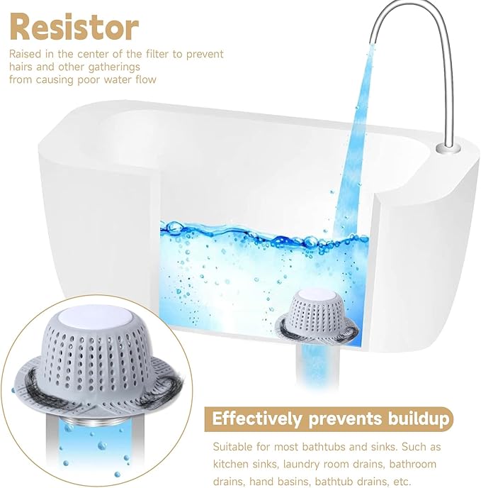 【Limited-time Promotion】 Pop Up Freestanding Tub Drain Plug, 2025 Upgraded freestanding tub Drain,Rust-Proof and Clog-Proof (for Most freestanding bathtubs) (Cold Silver)