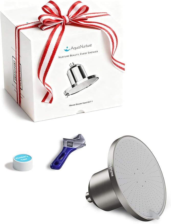 Filtered Shower Head with Filters, High Pressure Filter Showerhead for Healthier Hair & Skin, Remove Chlorine and Heavy Metals For Hard Water, 3 Modes 7 Inch Best Shower Heads 2.5 GPM,Brushed Nickel
