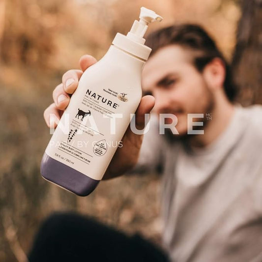 Nature by Canus Lavender Goat Milk Body Lotion, 11.8 oz - Creamy Moisturizer for Sensitive, Dry Skin, Rich in Vitamins A, B3, Zinc & Selenium