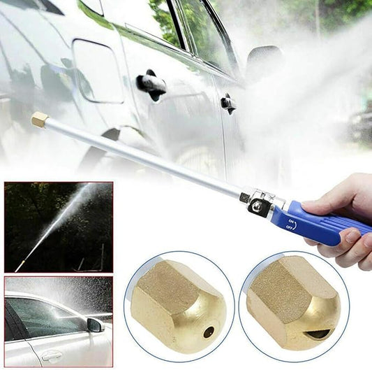 High Pressure Power Washer Attachment Wand, Hydro Jet Water Hose Nozzle,Watering Sprayer Cleaning Tool, Wand Lance for Gutter Patio Car Pet Window Glass Blue