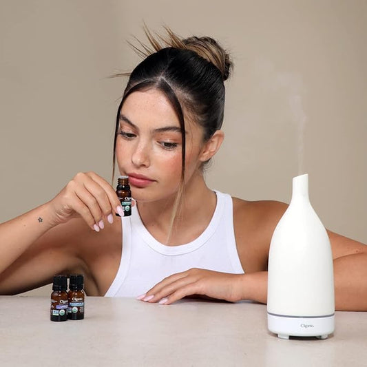 Cliganic Organic Clary Sage Essential Oil, 100% Pure Natural for Aromatherapy | Non-GMO Verified