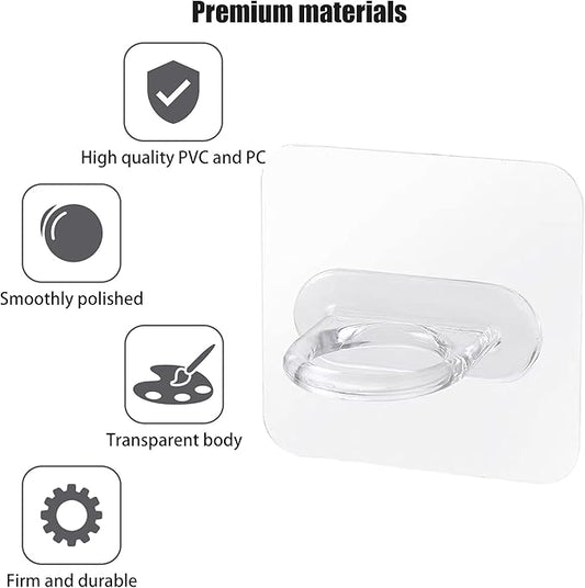 Adhesive Shower Gel Bottle Rack,Shampoo Dispenser Holder,Bath Lotion Hook,Liquid Soap Hanger,Multipurpose Bathroom Toilet Kitchen Wall Mounted Stand Device,No Drilling,Strong and Transparent(6pcs)