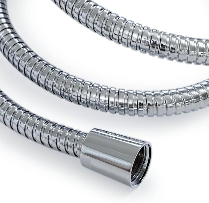 Shower Hose Replacement,72-inch 304 Stainless Steel Extra Long Hand Held Shower Hose Chrome With Brass Fitting (72-inch, Chrome)