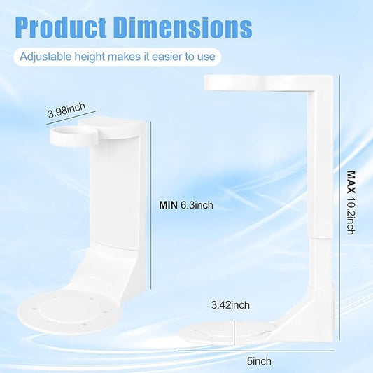 No Drill Pump Bottle Holders 2 Pack - Adhesive Wall Mount Shampoo Holder, 11LB Weight Capacity, Dedicated Storage for Shower Pump Bottle Body Wash/Conditioner/Lotion