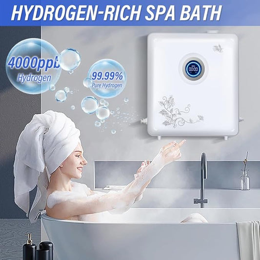 Nano Hydrogen Rich Moisturizing Bubble Bath Machine Above 4000ppd Molecular Hydrogen-Rich Water Bath Spa Bath Machine for Skin Health 