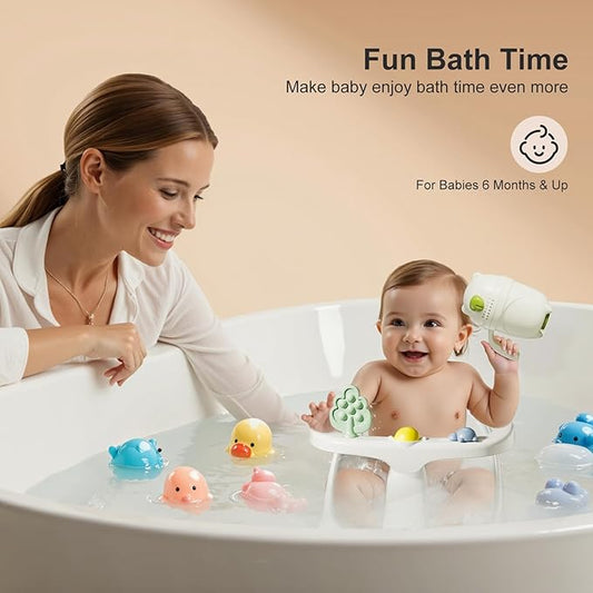 Baby Bath Seat for Babies 6 Months & Up - Bathtub Seats for Babies Sitting Up with Rinse Cup, Non-Slip, Comfortable, Infant Bath Essentials, Gray