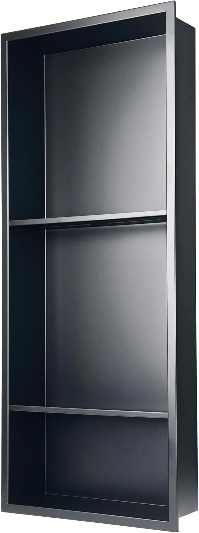 Stainless Steel Niche for Shower Wall,Shower Niche Insert Tile Ready ,Organizer Storage for Room,3-Tier Shelves ,Matte Black (Black,30 * 12 in)