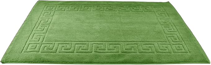 DAN RIVER Greek Cotton Bath Mats Set of 2 ā Not a Bathroom Rug, Ultra Soft, Highly Absorbent & Machine Washable Bath Mat Towel for Bathroom Floor Mat ā Durable, Quick-Dry, 21x34 Inches, Sage Green