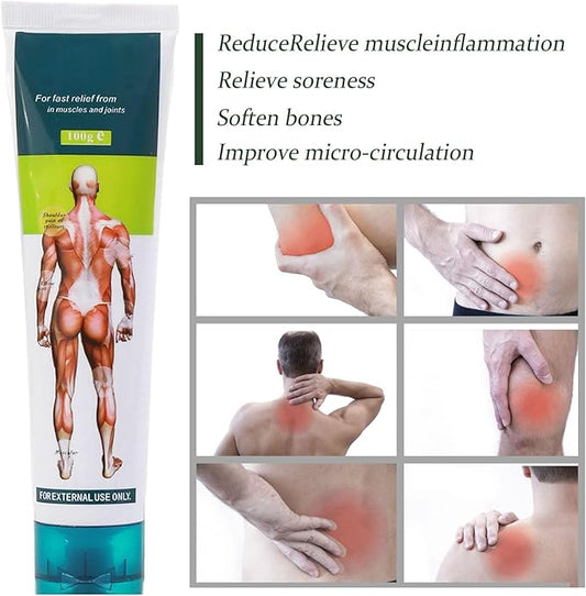 CapsaCare Neuropathy Relief Cream, Suitable for Feet, Hands, Legs, Joints, Waist, Neck, Shoulder, Knees, Muscles, Nerve Cream with Natural Ingredients and Fast Absorbing, 100g,2PCS