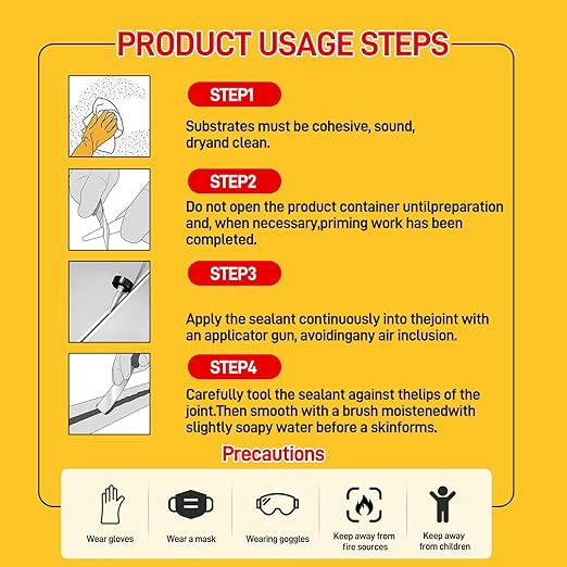 VGS998 Sausage Pack Silicone Sealant for Stone Curtain Wall 6 Pack –19.95 Fl Oz – White Concrete Crack Repair, Non-Sag Silicone Caulk for Foundation, Walls