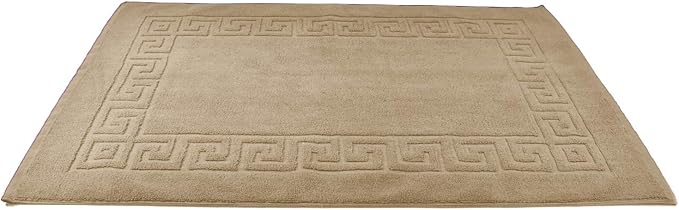 DAN RIVER Greek Cotton Bath Mats Set of 2 ā Not a Bathroom Rug, Ultra Soft, Highly Absorbent & Machine Washable Bath Mat Towel for Bathroom Floor Mat ā Durable, Quick-Dry, 21x34 Inches, Tan