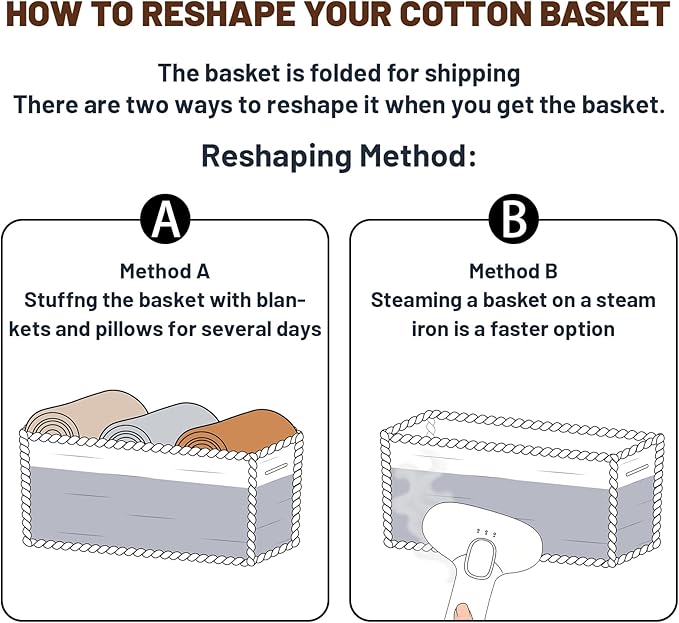 Large Shallow Organizing Baskets 15x11x5.1 Inches - Rope Woven Storage Bins for Bathroom, Shelves, Cube Closet, Mixed Grey 4 Packs