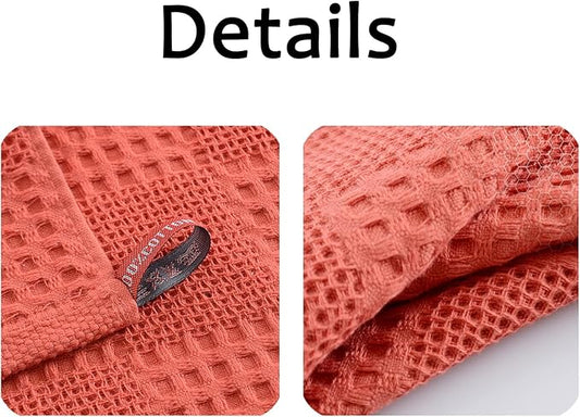 Waffle Weave Cotton Washing Cloth Ultra Soft and Absorbent Washcloths for Bathroom Kitchen and Gym Natural Cotton (1, Grey)