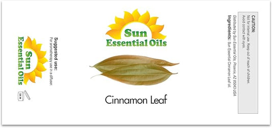 Sun Essential Oils Cinnamon Leaf Essential Oil 16oz for Diffuser, Aromatherapy, and Calming