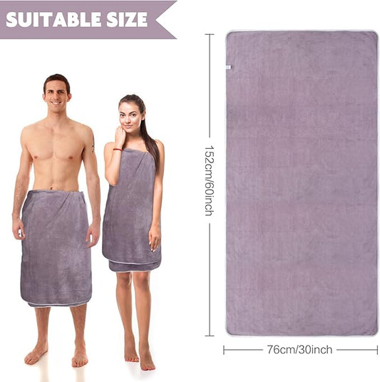 KinHwa Microfiber Bath Towel Large Bathroom Towel Absorbent Shower Towels Soft Bath Towels Large Size for Women Men Ideal for Spa, Swimming, (2, Purple, 30x60 inch)