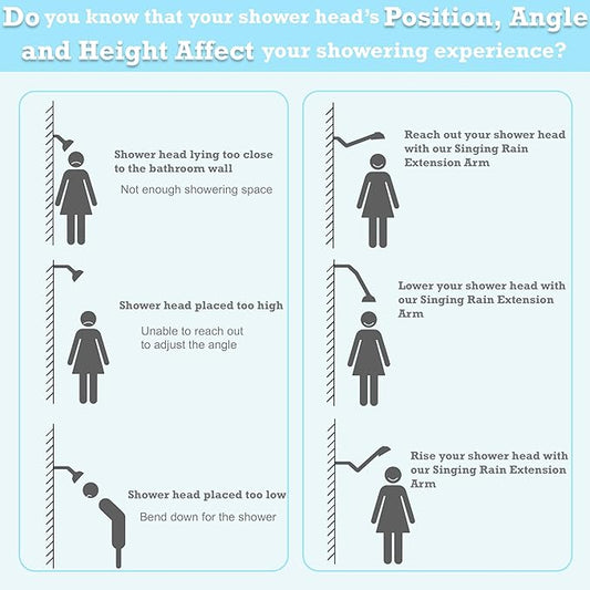 11 Inch Adjustable Shower Head Extension Arm With Locking Set Screw, Singing Rain Brass Nickel Brushed Angle Height Adjustable, Easy To Install, G1/2 Universal Connector Compatible (Nickel Brushed)