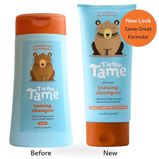 T is for Tame Baby Shampoo - Plant Based & All-Natural, Pediatrician and Dermatologist Tested, Specially Crafted for your Baby's Gentle Hair - Pack of 2