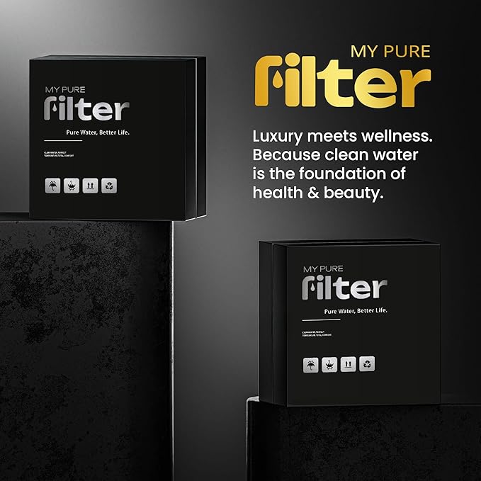 Shower With Internal Filter – Kit with 3 High-Pressure Water Softeners for Hard Water – Includes Replaceable Filters and Easy-Install Kits – Silver – My Purefilter