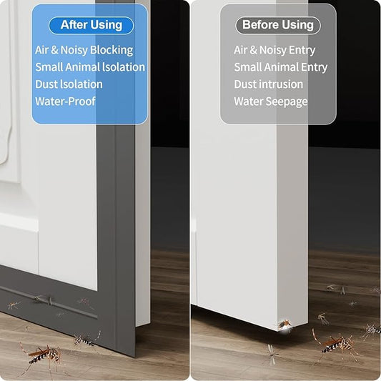 10FT Weather Stripping Door Seal - 2" Silicone Door Draft Seal Tape for Gaps Under Door Weatherstripping Sweep Stopper for Bottom of Shower Door/Sliding Glass Door