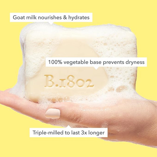 Beekman 1802 Goat Milk Soap Bar with Botanical Oils & Shea Butter - 9 oz - Gently Moisturizes, Exfoliates, and Nourishes for Soft, Healthy Skin - Cruelty-Free
