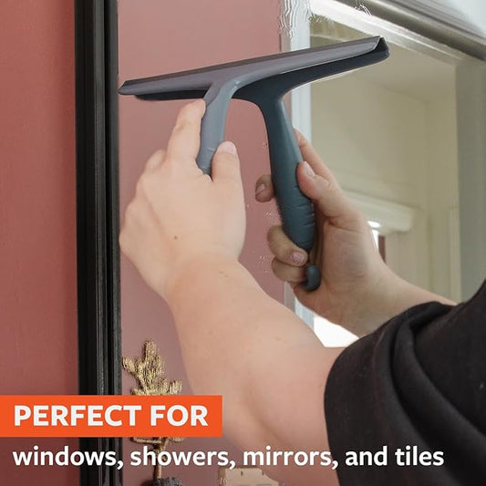 Eco-Friendly Window & Shower Squeegee – Recycled‑Plastic Handle, Rubber Blade for Glass, Tile & Mirror Cleaning