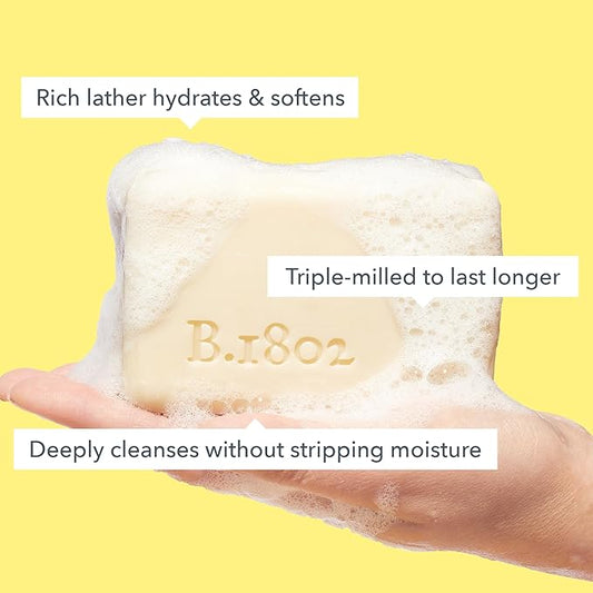 Beekman 1802 Goat Milk Body Soap Bar, Vanilla Absolute - Scented - 9 oz - Nourishes, Moisturizes & Hydrates - 100% Vegetable Soap with Lactic Acid - Good for Sensitive Skin - Cruelty Free