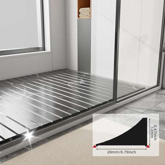 118inch Water Guard for Kitchen Sink,Silicone Rubber Kitchen Splash Guard, Corner Water Retaining Dam Strip for Countertop,Shower, Bathroom,Self Adhesive Caulk Seal Strip Edge Trim (Grey)