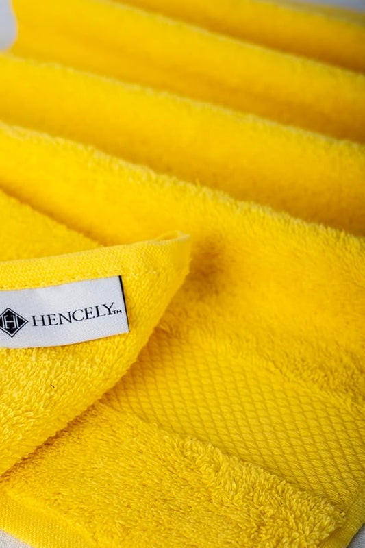 Hencely Bath Sheet Set of 2-(35x64 Inches)-Luxury Extra Large Oversized Towels, 100% Cotton - Quick Dry, Highly Absorbent, Super Soft - Ideal for Spa, Hotel, Bathroom - (Bath Sheets 2 Pack, Yellow)
