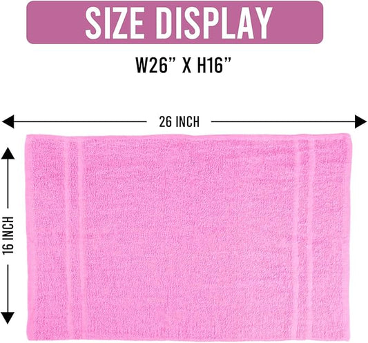 Hand Towels (Pack of 40) Pink Economy Towels Salon Towels - 100% Cotton Spa Towel – 16 x 27 Inches Highly Absorbable, Facial, Gym, Hair, Face Towels Bulk