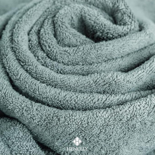 Hencely Premium Bath Towel Set of 4-28x58 Inches - High Absorbency, Quick Drying - 100% Soft Turkish Cotton Towels - Ideal for Home, Bathroom, Hotel, Spa, and Gym - Dark Green