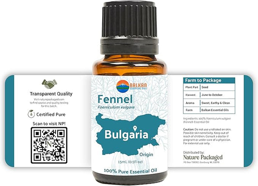 Fennel Essential Oil (Sweet Fennel) - Direct from Balkan Essential Oils - Pure Aromatherapy Diffuser Oils | 100% Pure Therapeutic Grade Natural Aceite de Hinojo (15ml)