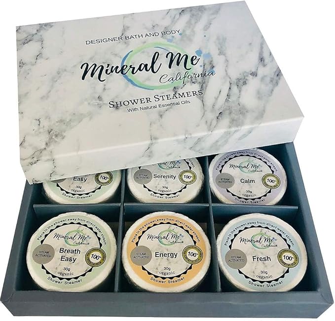 Shower Steamers Aromatherapy - Organic Natural Shower Bombs Vapor Tablets, Aromatherapy for Home Spa, Relaxing Self Care Gift for Men, Women, Stocking Stuffers, Christmas Gifts for Him, Her, Coworker
