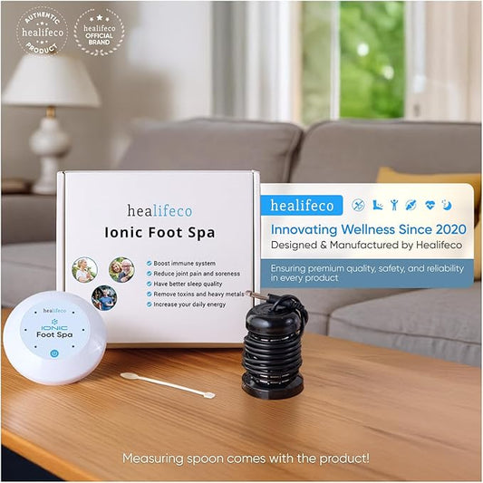 Ionic Foot Spa by Healifeco – Ion Foot Bath Detox Machine - For Toxins, Heavy Metals & Free Radicals – Activates 2,000 Foot Detox Nodes – Easy 30-Min Home Detox – 90,000+ Happy Users Trust It