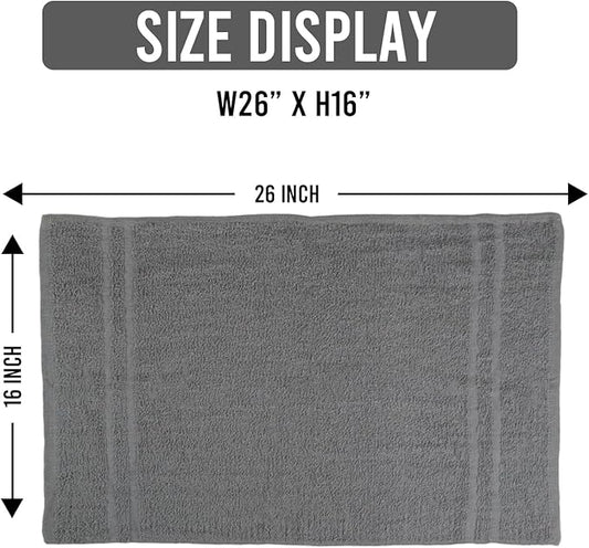 24 Pack Dark Grey Hand Towel 100% Cotton Spa Towel – 16x27 inches Highly Absorbable Facial Towels Gym, Hair Towel and Face Towel Bulk Small Towels (Not Bleach Proof)