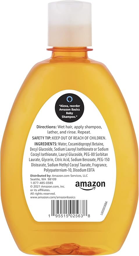 Amazon Basics Tear-Free Baby Shampoo, 13.6 Fluid Ounce