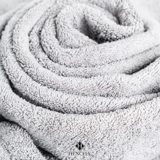 Hencely Bath Sheet Set of 2 - (35x64 Inches) - Luxury Extra Large Oversized Towels, 100% Cotton - Quick Dry, Highly Absorbent, Super Soft - Spa, Hotel, Bathroom - (Bath Sheets 2 Pack, Silver)