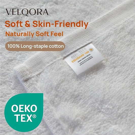 Cotton Bath Towel – Large 30x60 Inches, Soft, Thick & Absorbent Towel for Bathroom, Spa, or Home Use (White, 2 Pack – 30"x60")