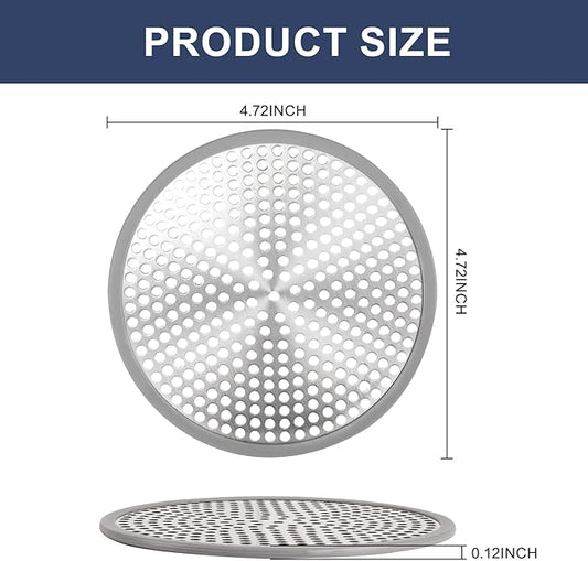 Heavy Duty Stainless Steel Drain Protector, Outside Diameter 4.75" Mesh Metal Sink Floor Drain Cover Plate, for Kitchen Sink/Bathroom Bathtub Wash Basin Floor Drain Balcony Drain Hole, Utility