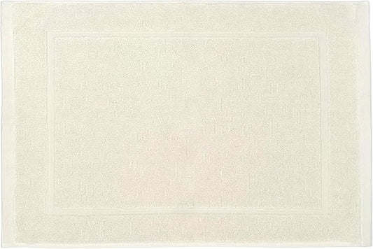 Lincoln & Palm 1-Piece Turkish Cotton Bath Mat - Soft, Plush, and Absorbent - 1000 GSM Thick Luxury Spa and Hotel Style - No Rubber Backing - Silver-Infused SILVERbac (1 Piece Bath Mat, Ivory)