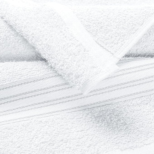 BOUTIQUO Ultra Soft Cotton Washcloths, Contains 12 Piece Face Cloths 12x12 inch, Ideal for Everyday use Face Towels, Compact & Lightweight Multi Purpose Washcloths - White