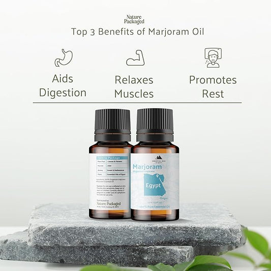 Marjoram Essential Oil - Aceite de Mejorana Direct from Egypt for Massage & Aromatherapy | Premium Therapeutic Grade (15ml)