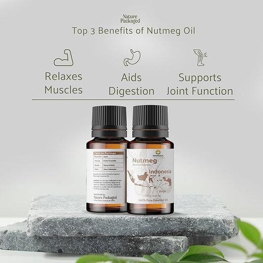 Nutmeg Essential Oil - Direct from Central Java, Indonesia - Pure Essential Oils for Diffusers, Muscle Relief and Aromatherapy | Premium Therapeutic Grade (2lbs)