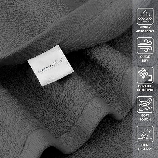 Salon Towels -24 Pack Grey Hand Towels 100% Cotton Spa Towels – 16x26 inches Highly Absorbable Facial Towel Gym, Hair, Face Bulk Small Towel (Not Bleach Proof)