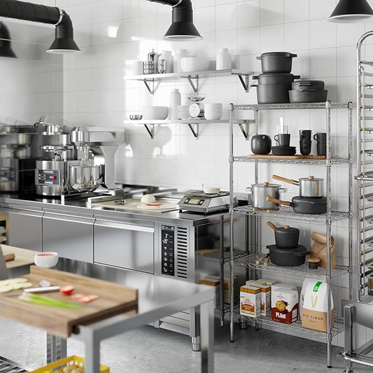 14" Deep x 30" Wide x 64" Height Wire Shelving Kit | 5-Tier | NSF Commercial Storage Rack Unit