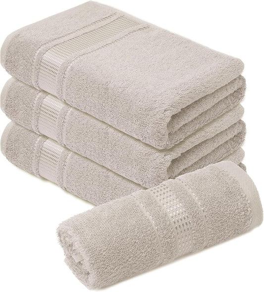 Melissa Linen, Fingertip Towels 4 Pack, 100% Turkish Cotton, Small Hand Towels for Body and Face, 12 x 18 in, Soft and Absorbent, Quick Dry, (Beige Fingertip Towels)